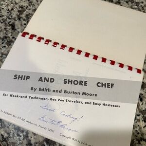 Ship and Shore Chef Cookbook 1974